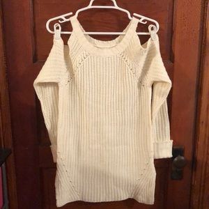 Open shoulder sweater